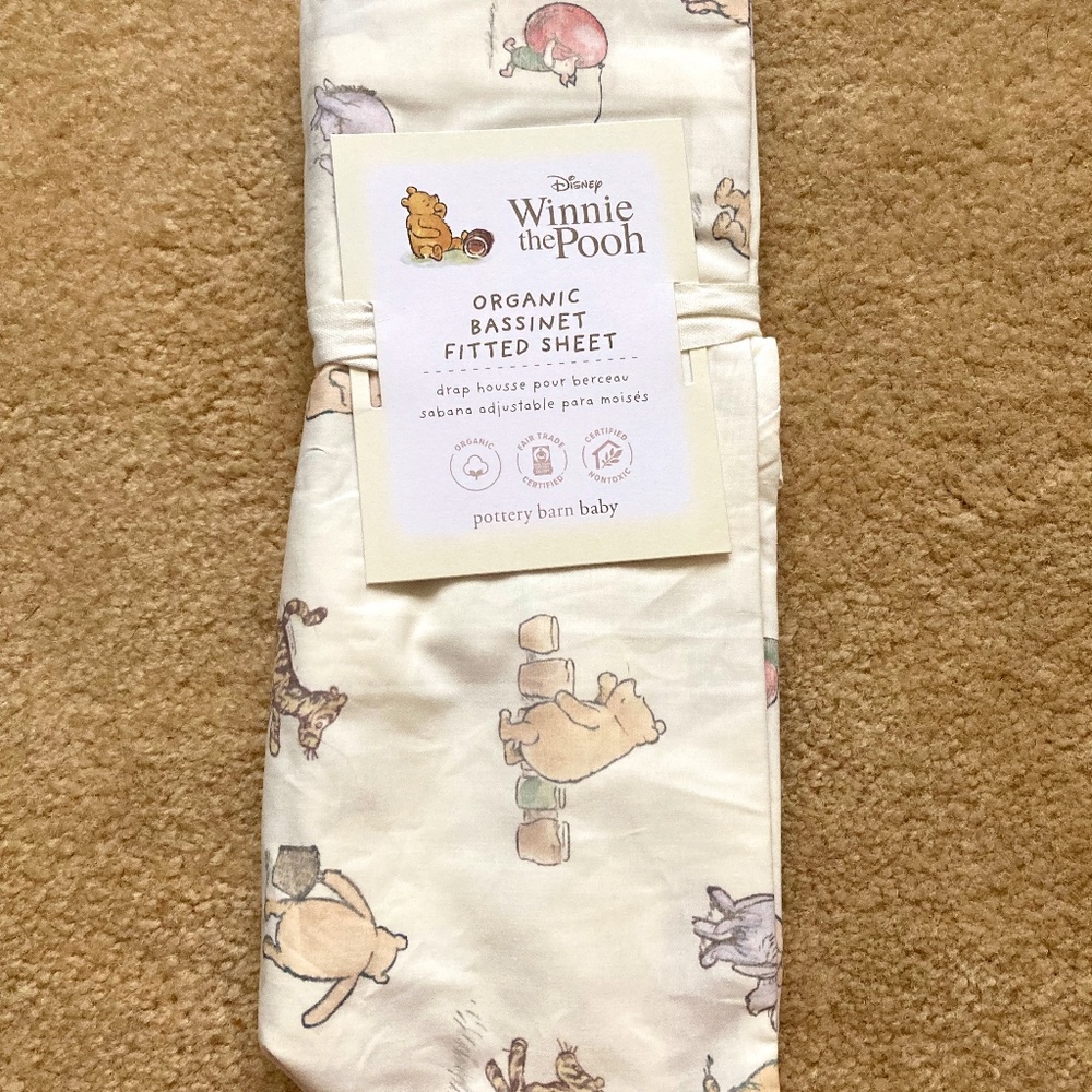 Pottery Barn Kids Winnie the Pooh Organic Bassinet Cover